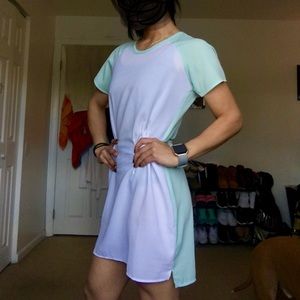 Baby green and white dress!